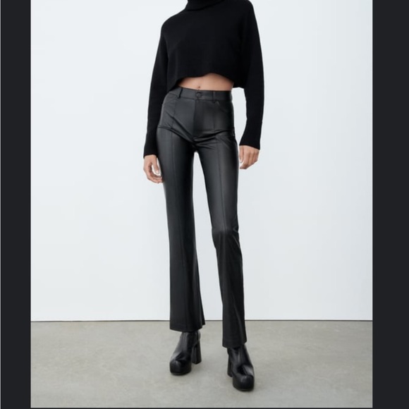 Zara Pants & Jumpsuits Zara Leather Pants Poshmark